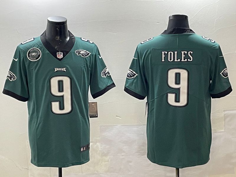 Men Philadelphia Eagles #9 Foles Green 2025 Nike Vapor Limited NFL Jersey style 5->philadelphia eagles->NFL Jersey